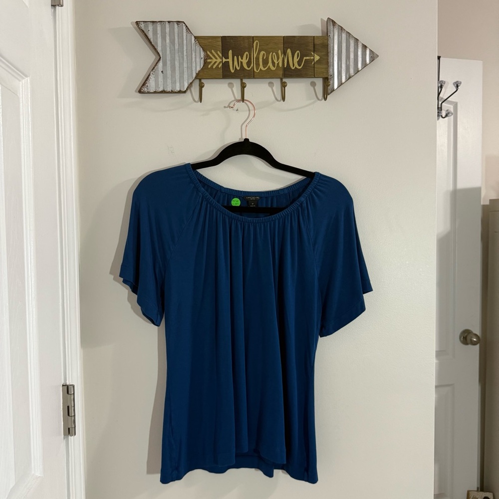 Ann Taylor Deep Blue Petite Small Women’s Blouse